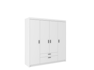 Drehtür Kleiderschrank Elena 4D 4-türig weiß