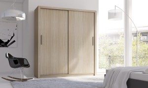 Schwebetüren Kleiderschrank Mistral 180 2-farbig