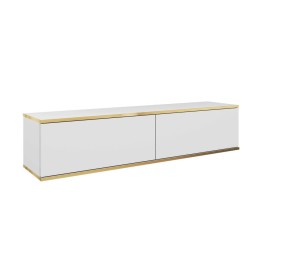 TV-Lowboard Oro 135 weiß matt hängend