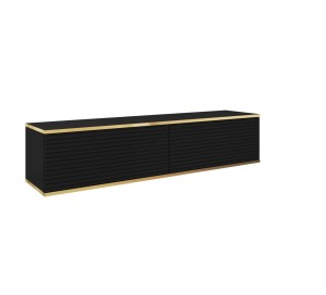 TV-Lowboard Oro 135 MDF schwarz hängend