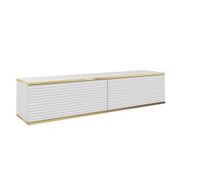 TV-Lowboard Oro 135 MDF weiß matt hängend