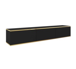 TV-Lowboard Oro 175 schwarz hängend