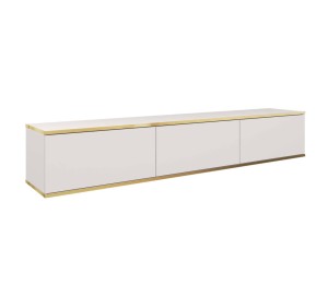 TV-Lowboard Oro 175 weiß matt hängend