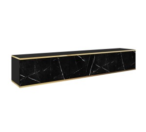 TV-Lowboard Oro 175 marmor schwarz hängend