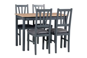 Esstisch Max 2 + 4 Holzstühle Bos 5