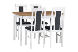 Esstisch Max 3 + 4 Holzstühle Nilo 2