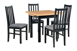 Esstisch ausziehbar Max 7 + 4 Holzstühle Bos 10