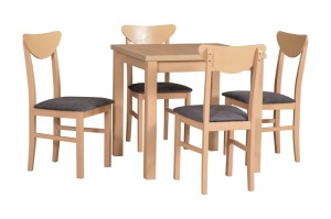 Esstisch ausziehbar Max 8 + 4 Holzstühle Leo 1