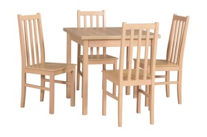 Esstisch Max 9 + 4 Holzstühle Bos 10D