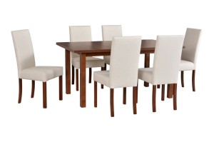 Esstisch ausziehbar Modena 2 + 6 Holzstühle Roma 2