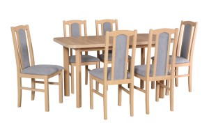 Esstisch ausziehbar Wenus 2P + 6 Holzstühle Bos 7
