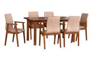 Esstisch ausziehbar Wenus 2S + 6 Holzstühle