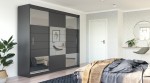 Schwebetür Kleiderschrank Aruba 2 250 graphit