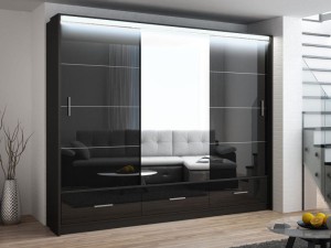 Schwebetür Kleiderschrank Marsylia 250 hochglanz