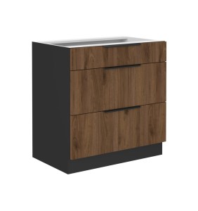 Unterschrank Monza nussbaum 80 D 3S BB