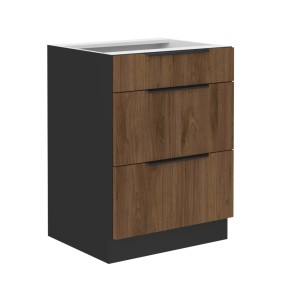 Unterschrank Monza nussbaum 60 D 3S BB