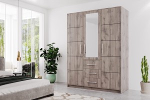 Drehtür Kleiderschrank Bali 3D wellington eiche