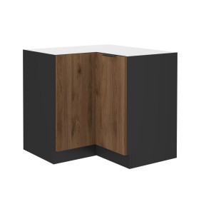 Eckschrank Monza nussbaum 90x90 DN 1F BB