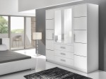 Drehtür Kleiderschrank Bali 4D weiß