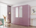 Drehtür Kleiderschrank Bali 4D pflaume