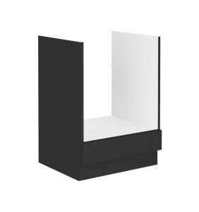 Herdumbauschrank Siena schwarz 60 D GAZ BB