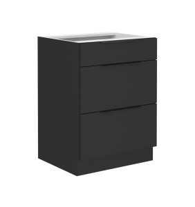 Unterschrank Siena schwarz 60 D 3S BB