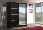 Schwebetür Kleiderschrank Vista 150 schwarz