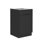 Unterschrank Siena schwarz 50 D 1F 1S BB
