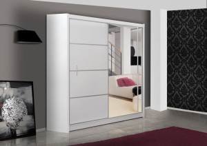 Schwebetür Kleiderschrank Vista 180 weiß