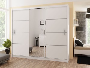 Schwebetür Kleiderschrank Vista 250 weiß