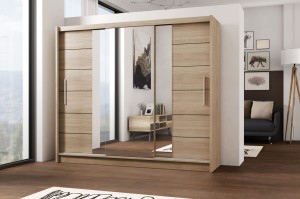 Schwebetür Kleiderschrank Lizbona 2 250 sonoma eiche