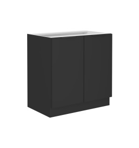 Spülenschrank Siena schwarz 80 ZL 2F BB