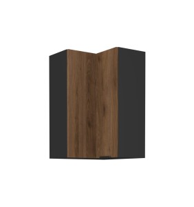 Eck-Hängeschrank Monza nussbaum 60x60 GN-90 2F (90°)   