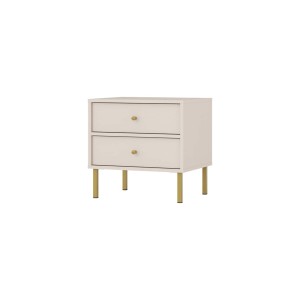 Nachttisch Tokio 2S sandbeige Möbelfüße gerade