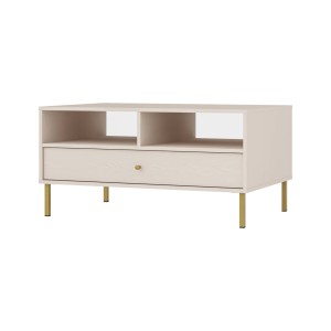 Couchtisch Kaffeetisch Tokio 1S sandbeige Möbelfüße gerade