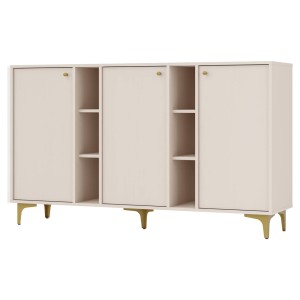 Kommode Tokio 3FO sandbeige Möbelfüße dreieckig