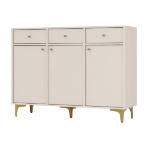 Kommode Tokio 3F3S sandbeige Möbelfüße dreieckig