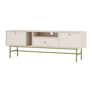 TV-Lowboard Tokio 2K1S sandbeige Möbelfüße Metallrahmen