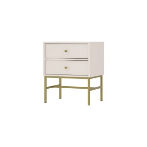 Nachttisch Tokio 2S sandbeige Möbelfüße Metallrahmen