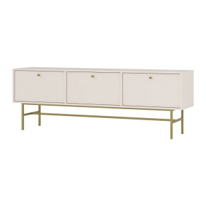 TV-Lowboard Tokio 3K sandbeige Möbelfüße Metallrahmen