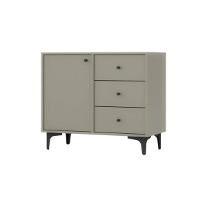 Kommode Tokio 1F3S eukalyptus Möbelfüße dreieckig