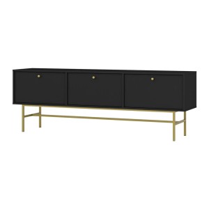 TV-Lowboard Tokio 3K graphitschwarz Metallrahmenfüße