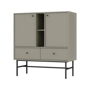 Kommode Tokio 2F2SO eukalyptus Metallrahmenfüße