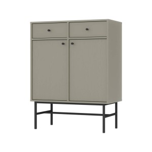 Kommode Tokio 2F2S eukalyptus Metallrahmenfüße