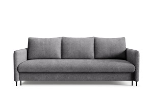 Sofa Bella Boucle dunkelgrau mit Schlaffunktion - Stoff Abramio 7