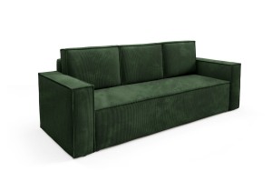  Sofa Korda dunkelgrün mit Schlaffunktion - Stoff Poso 14