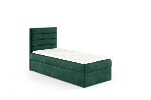 Boxspringbett Bino 90x200cm dunkelgrün - Stoff Riviera 38