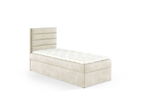 Boxspringbett Bino 90x200cm beige - Stoff Riviera 21