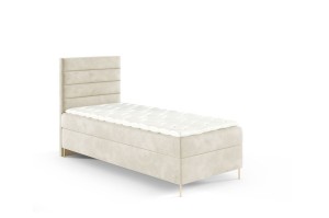 Boxspringbett mit Füßen Bino 90x200cm beige - Stoff Riviera 21