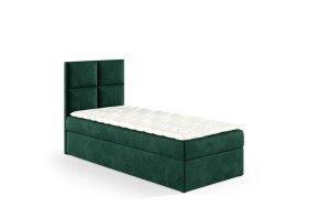 Boxspringbett Kleo 90x200cm dunkelgrün - Stoff Riviera 38